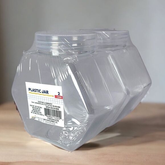 NWT Target 2 Pack Clear Storage Organizer jars - Picture 1 of 3